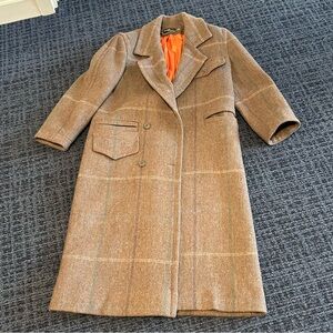 Elegant Vintage Harvey Bernard Wool Plaid Women's Coat